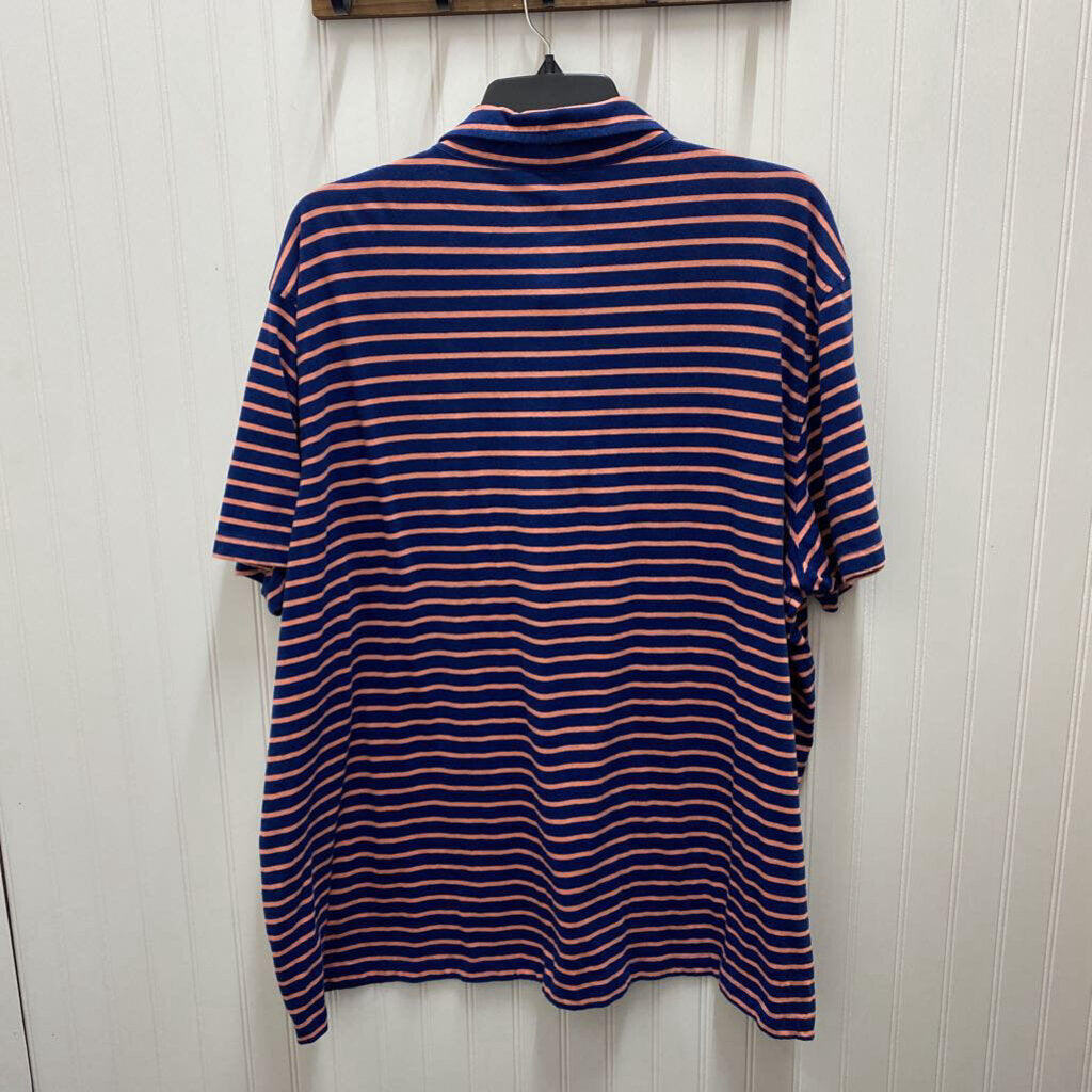 MENS BIG & TALL STRIPED POLO SHIRT