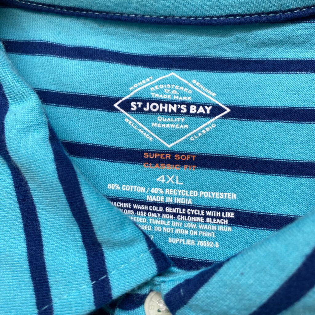 MENS BIG & TALL STRIPED POLO SHIRT