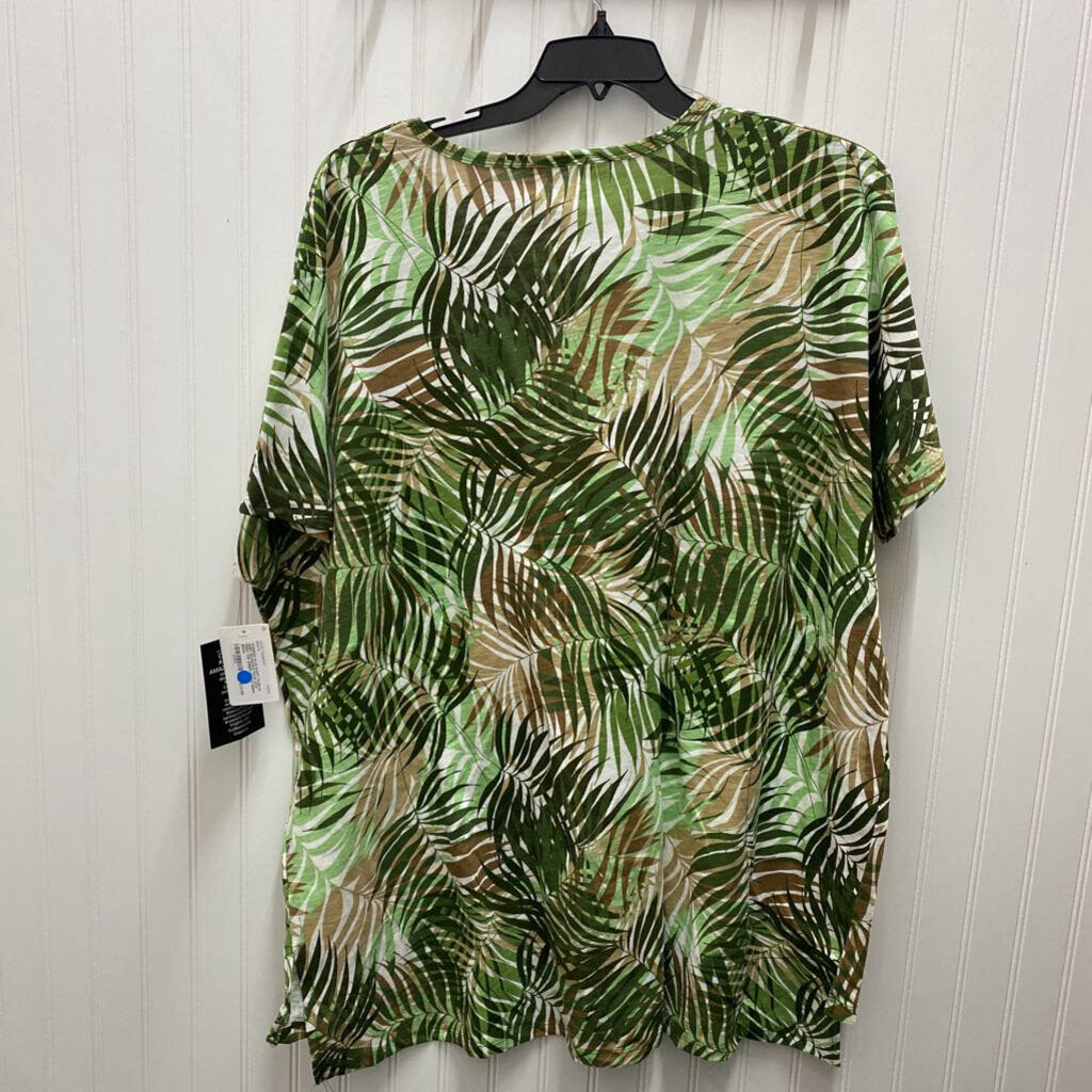 PALM LEAF PRINT TOP