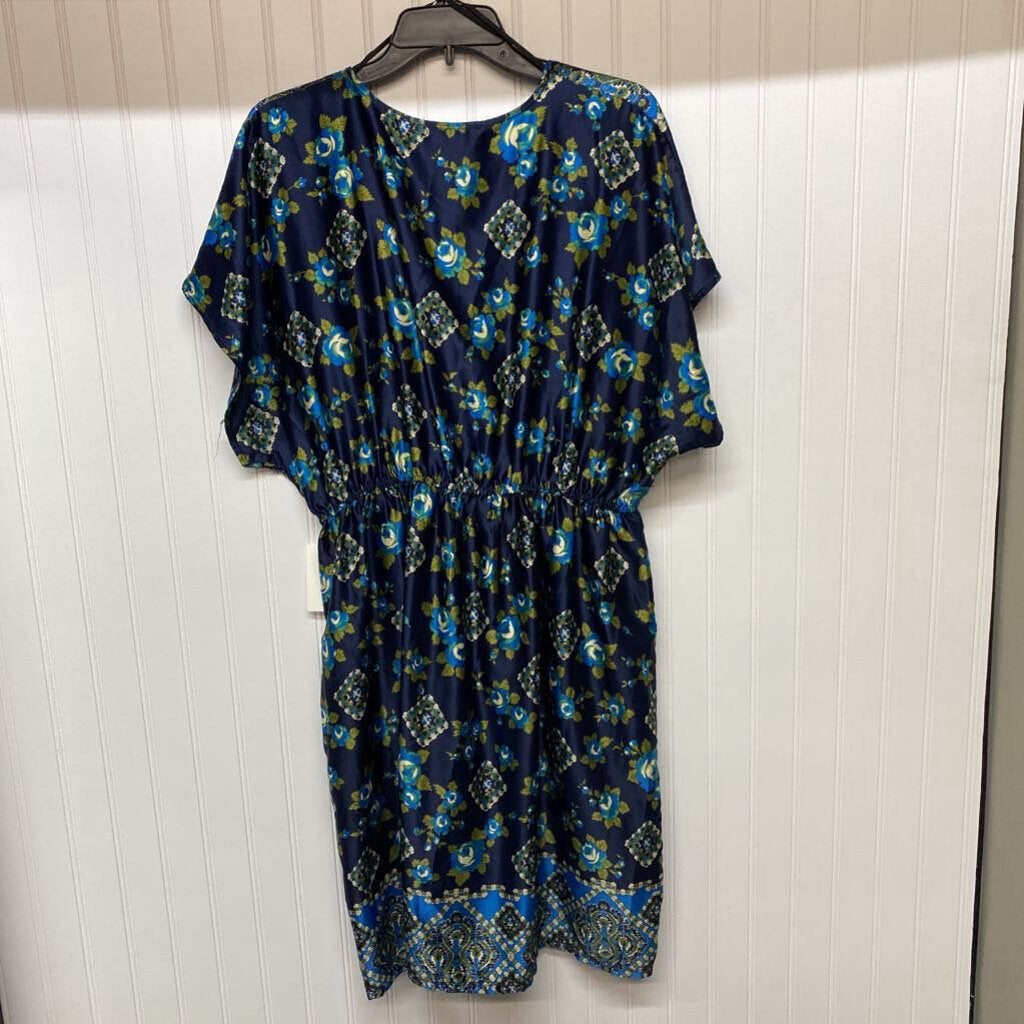 BLUE PATTERNED DRESS