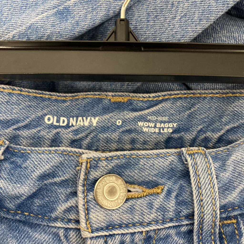 MID-RISE WOW BAGGY WIDE LEG DENIM JEANS