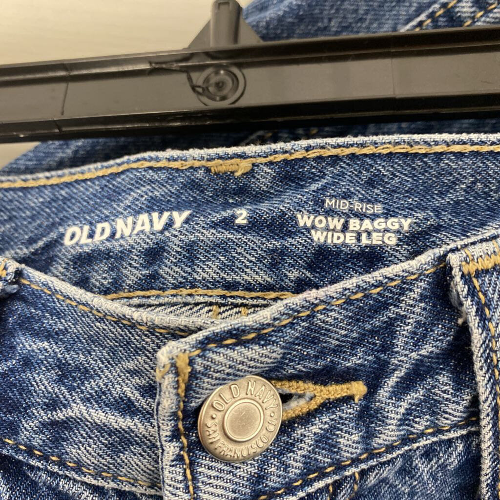 MID-RISE WOW BAGGY WIDE LEG DENIM JEANS