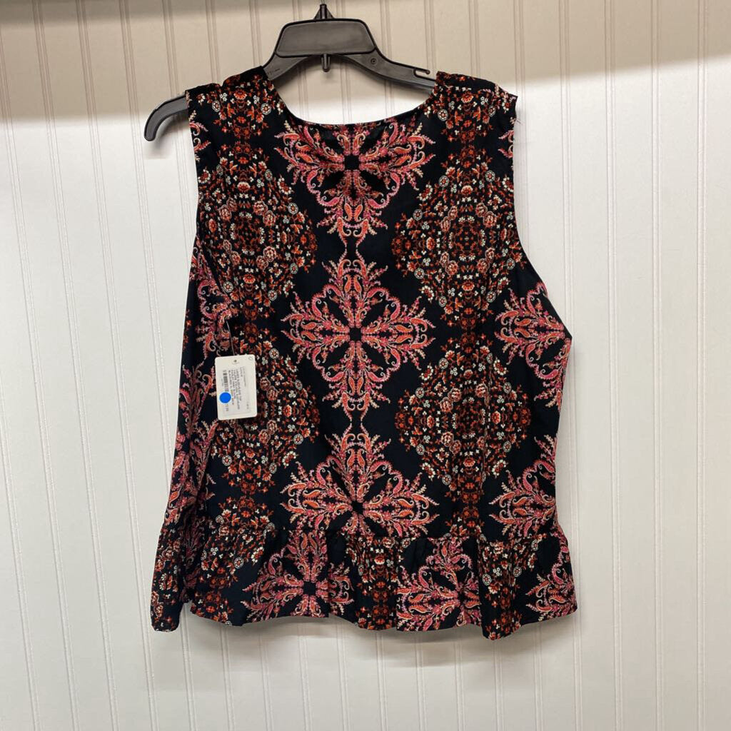 SLEEVELESS PAISLEY PRINT BLOUSE