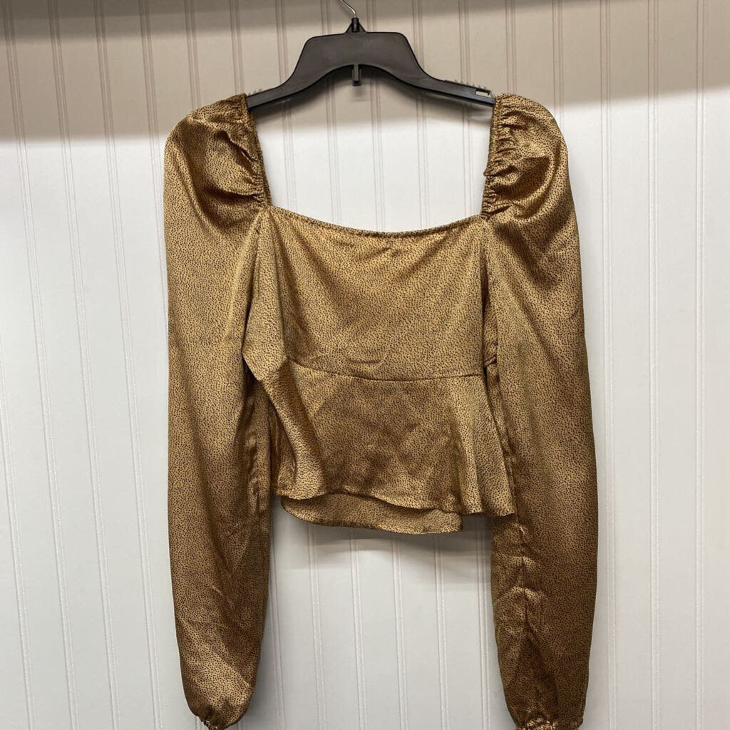 LONG SLEEVE CROPPED BLOUSE