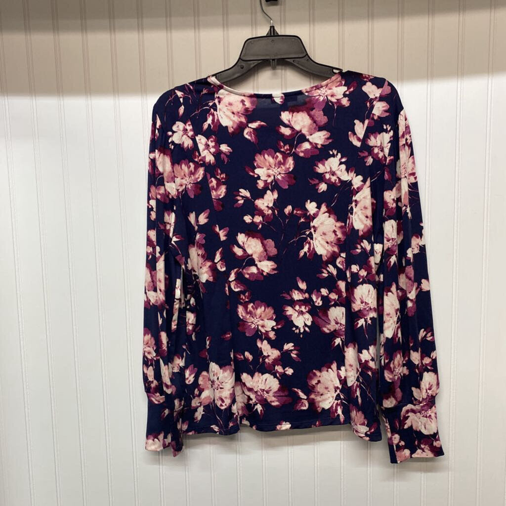 LONG SLEEVE FLORAL PRINT BLOUSE
