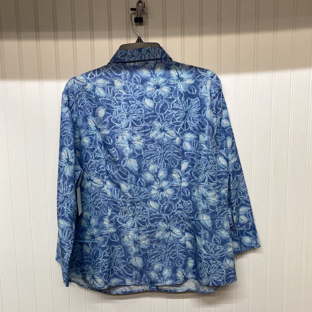 LONG SLEEVE FLORAL PRINT BUTTON UP SHIRT