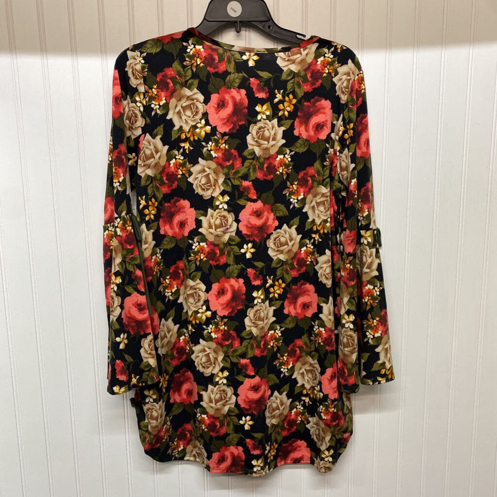 LONG SLEEVE FLORAL PRINT TOP