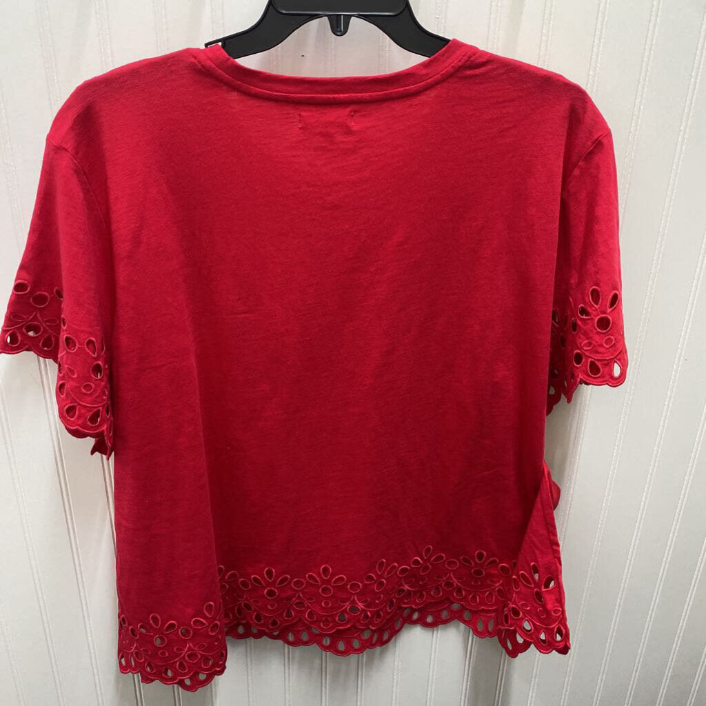SHORT SLEEVE KNIT TOP