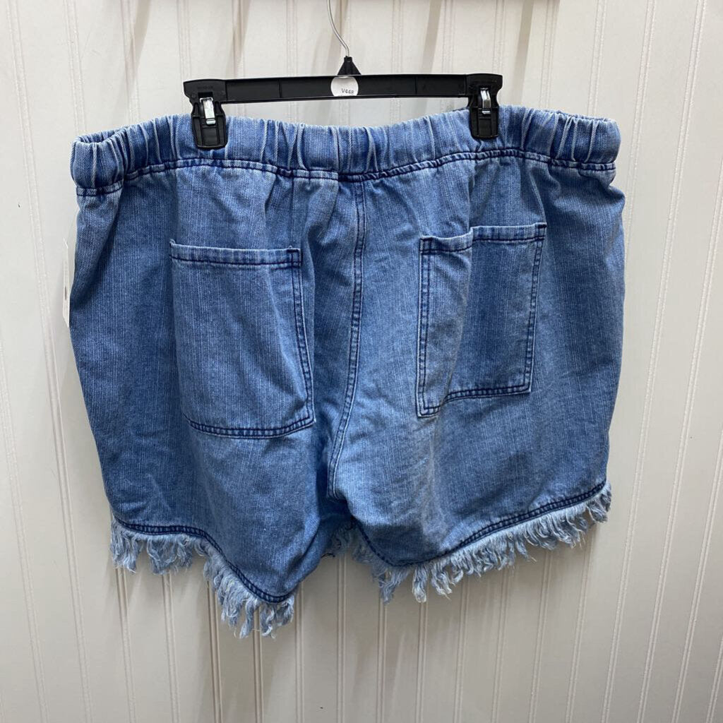 DRAWSTRING DENIM SHORTS