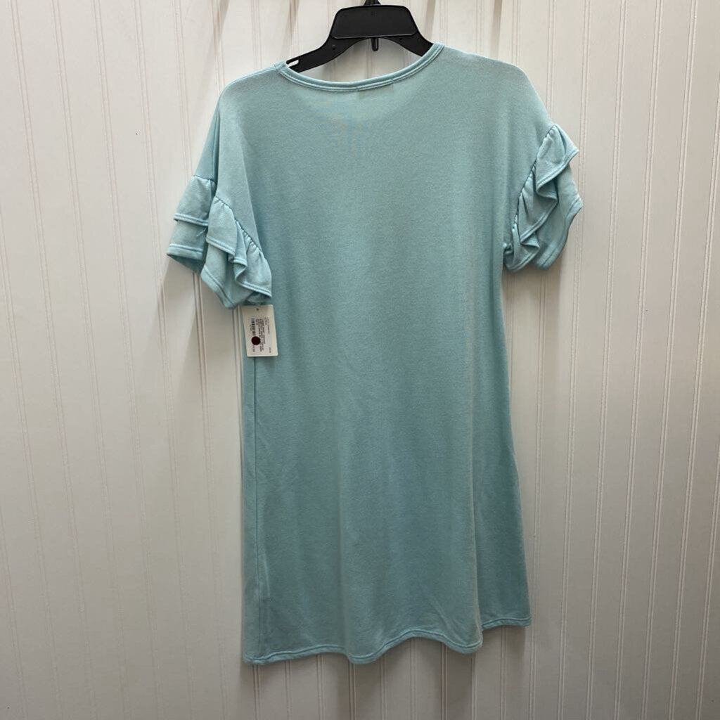 RUFFLED SLEEVE DRESS