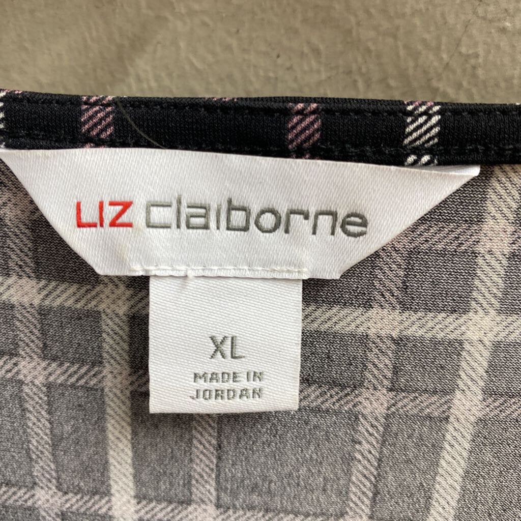 PLAID LONG SLEEVE TOP