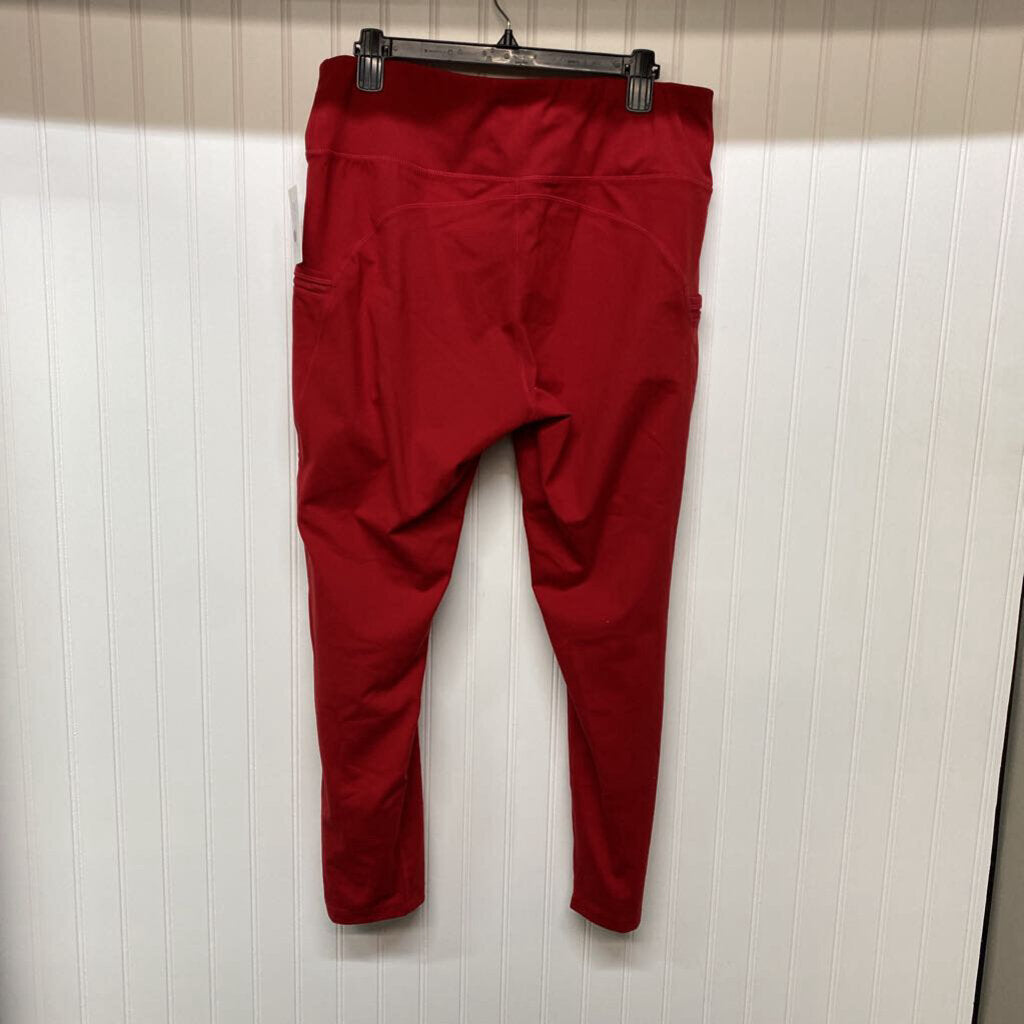 *BASIC RED LEGGINGS WITH SIDE POCKET