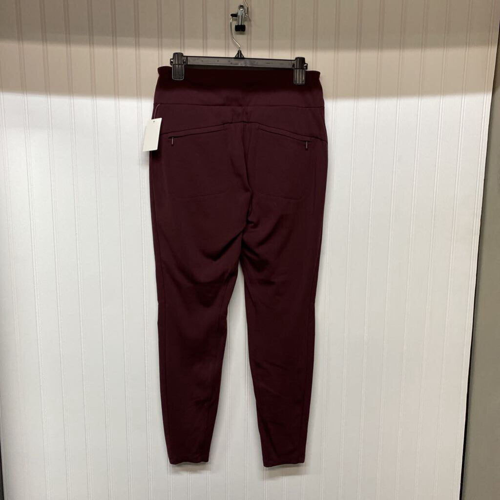 *BASIC MAROON NYLON WITH ZIPPER POCKETS LEGGINGS