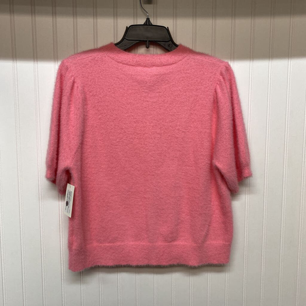 *SHORT SLEEVE FUZZY CARDIGAN