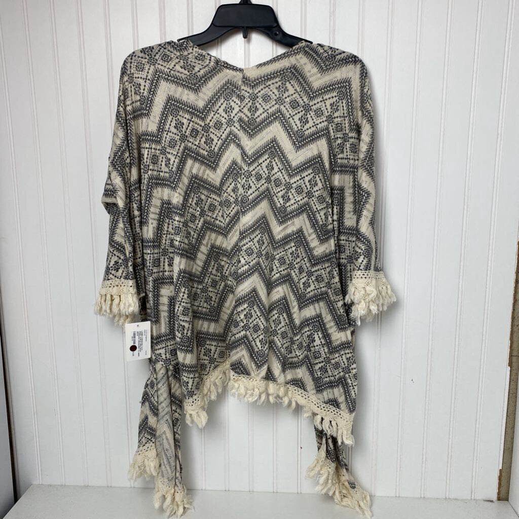 SHORT SLEEVE OPEN FRONT CARDIGAN