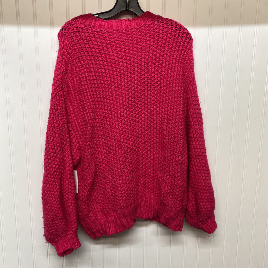 PINK CROCHET SWEATER