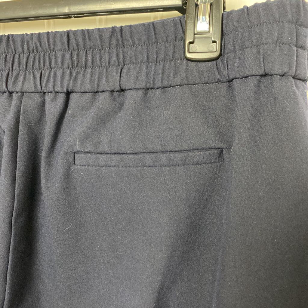 ELASTIC WAIST DRESS PANT WITH CUFF AT ANKLE
