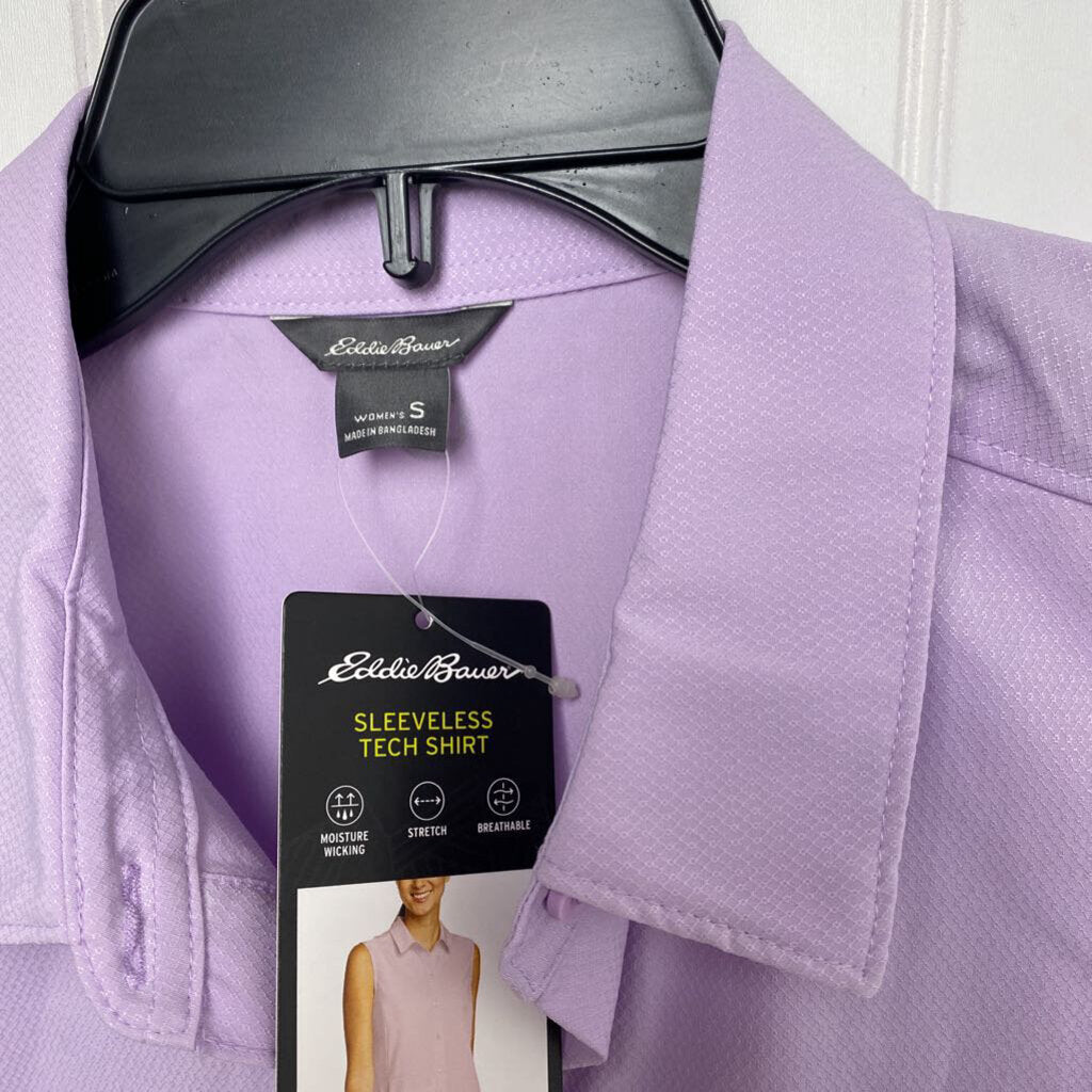 SLEEVELESS BUTTON UP SHIRT