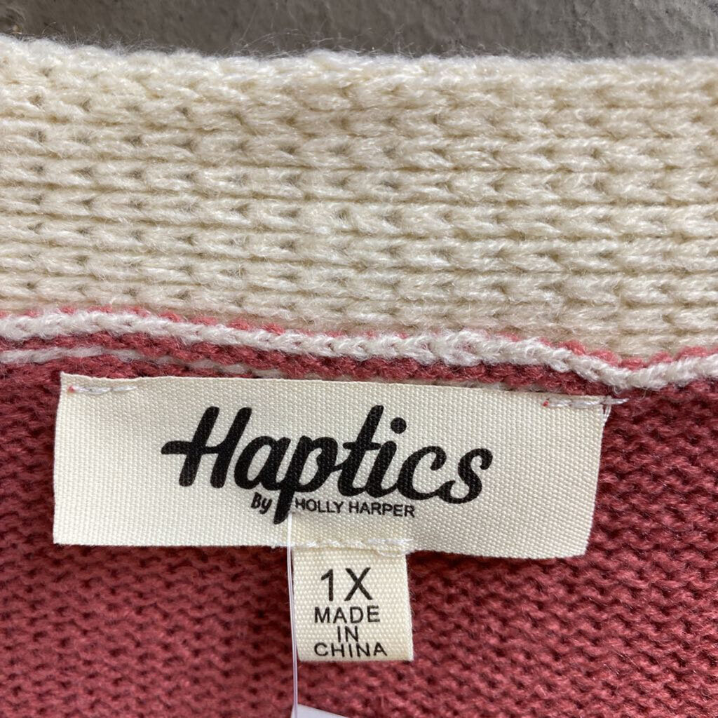 COLORBLOCK BUTTON UP CARDIGAN