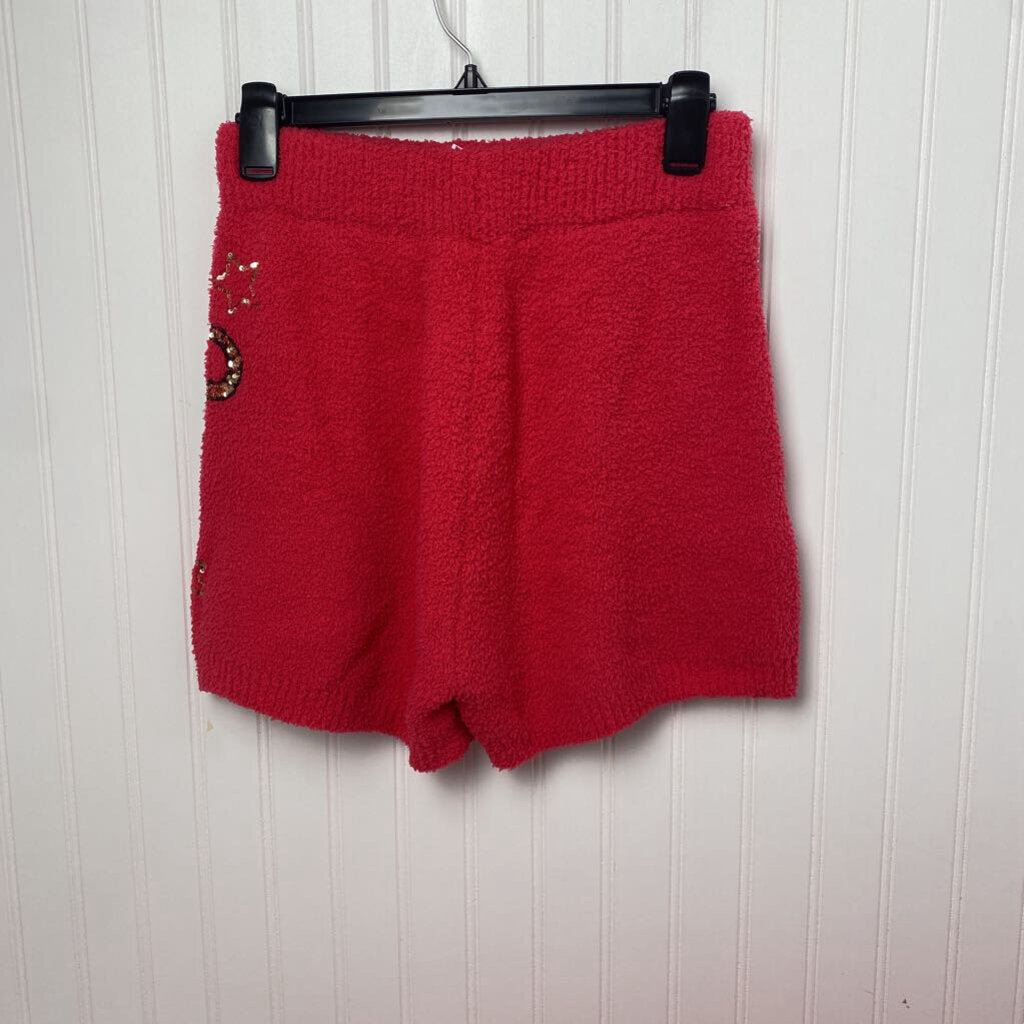 2PC FLEECE GLITTER LION SHORT SET