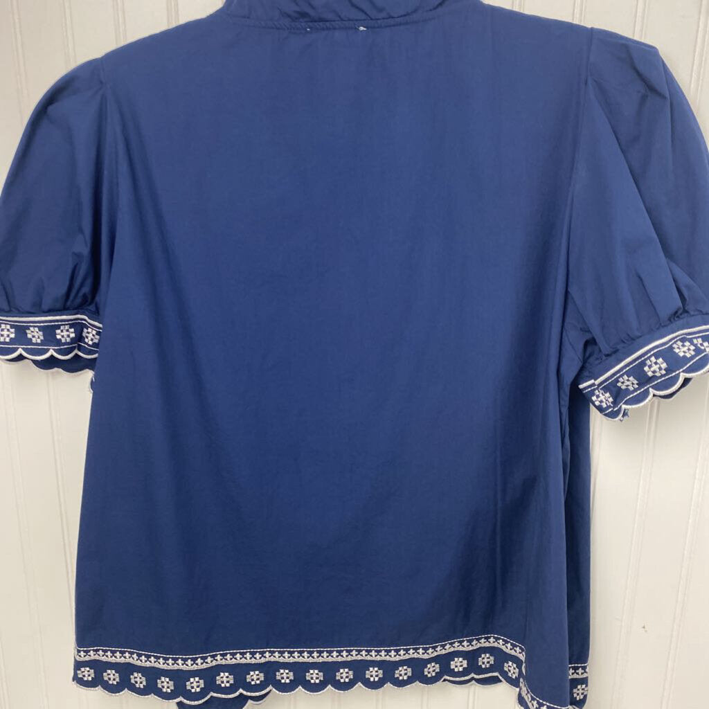 *DRESS SHORT SLEEVE VNECK WITH SCALLOPED SLEEVES AND NECK LINE