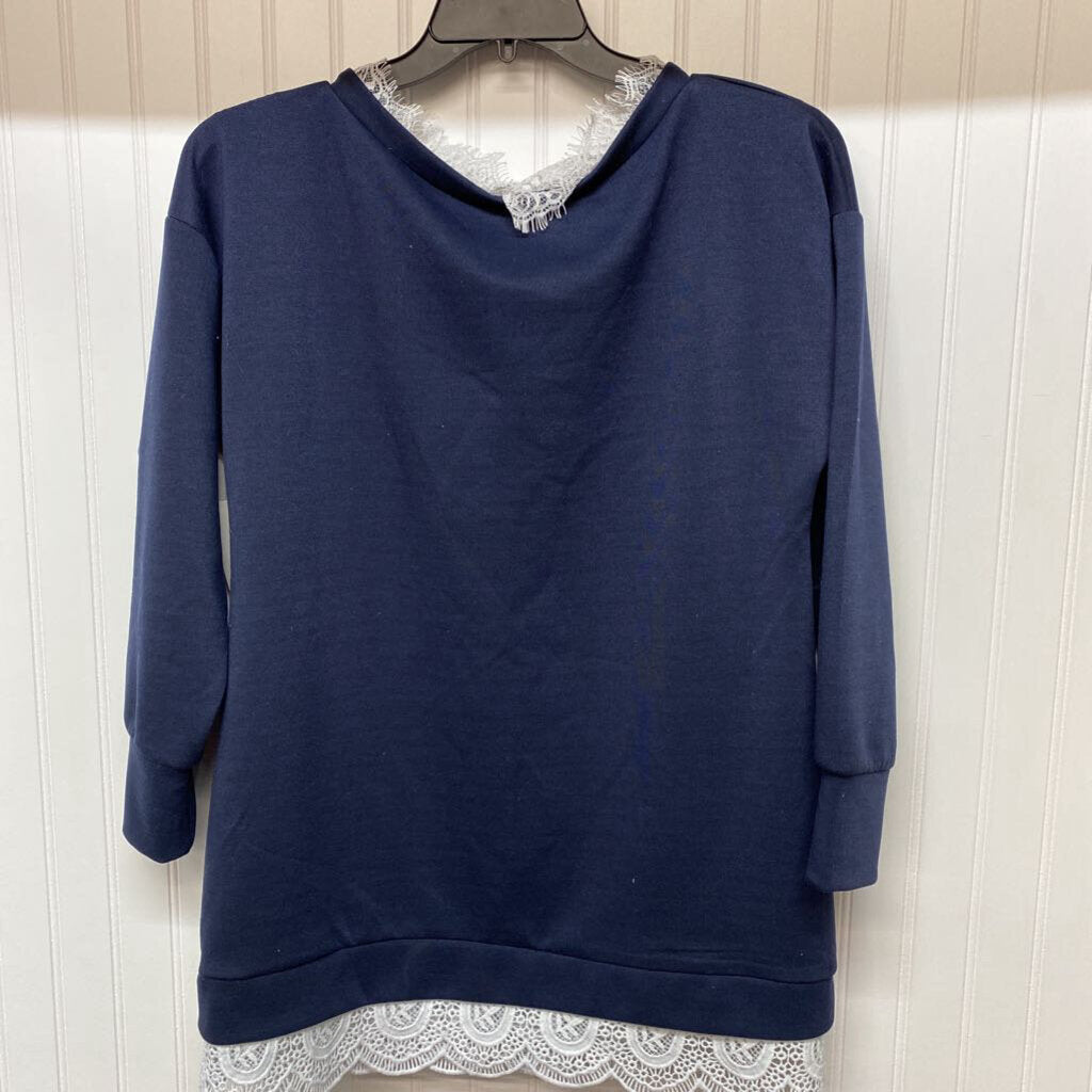 SWEATSHIRT WITH LACE HEM