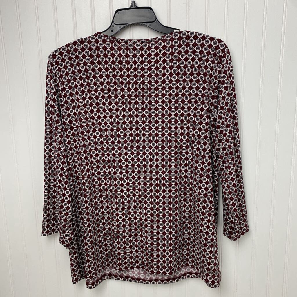 *L/S DRESS SHIRT WITH DIAMOND PATTERN GOLD BUTTON