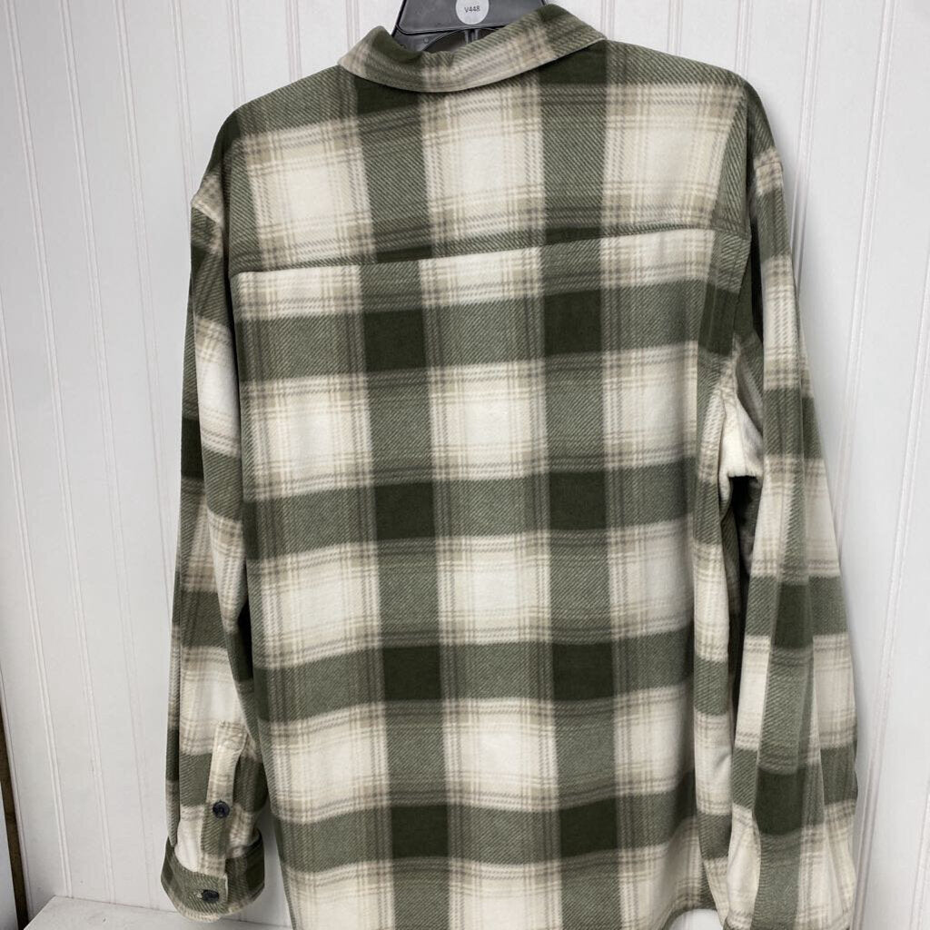 LONG SLEEVE FLEECE BUTTON UP SHIRT