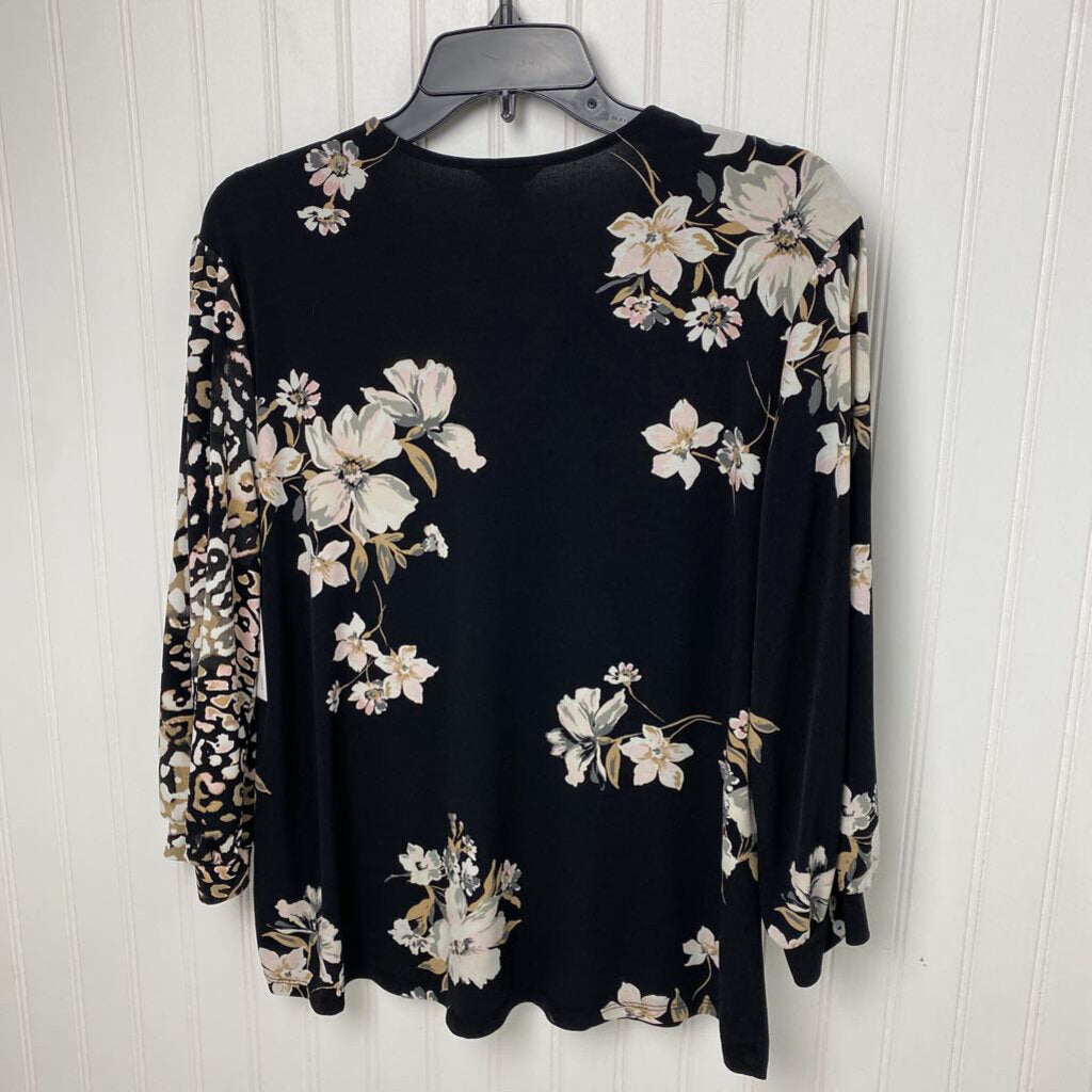 LONG SLEEVE PRINTED KNIT TOP
