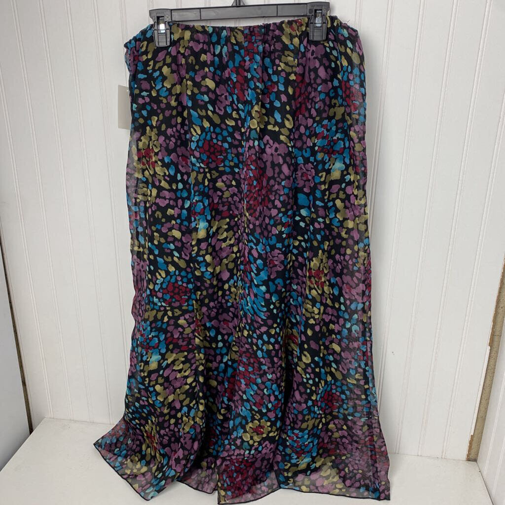 LINED SHEER LONG SKIRT