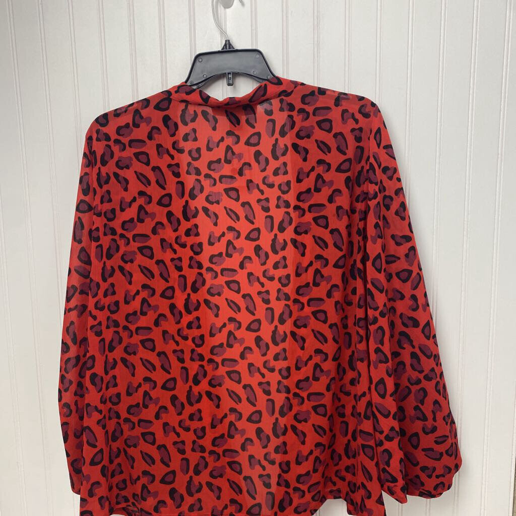 SHEAR TIE AT WAIST CARDIGAN