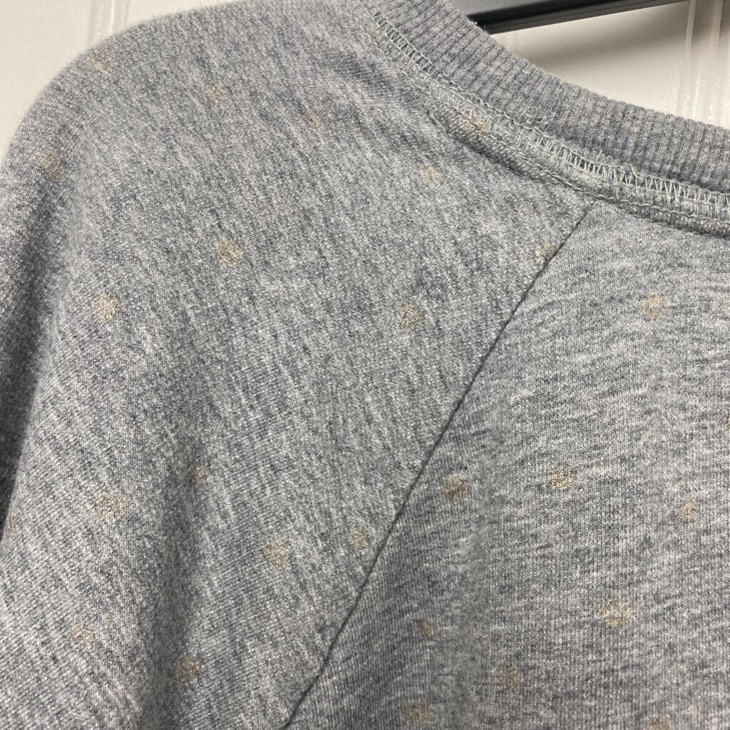 *BASIC GRAY SWEATSHIRT WITH GLITTER POLKADOTS