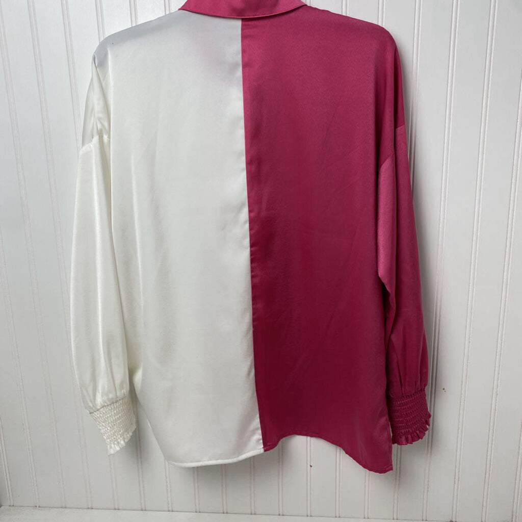 LONG SLEEVED SATIN TOP
