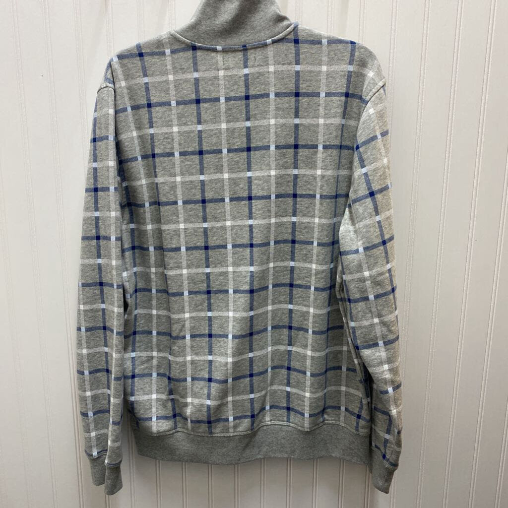 L/S PLAID MOCK ZIP