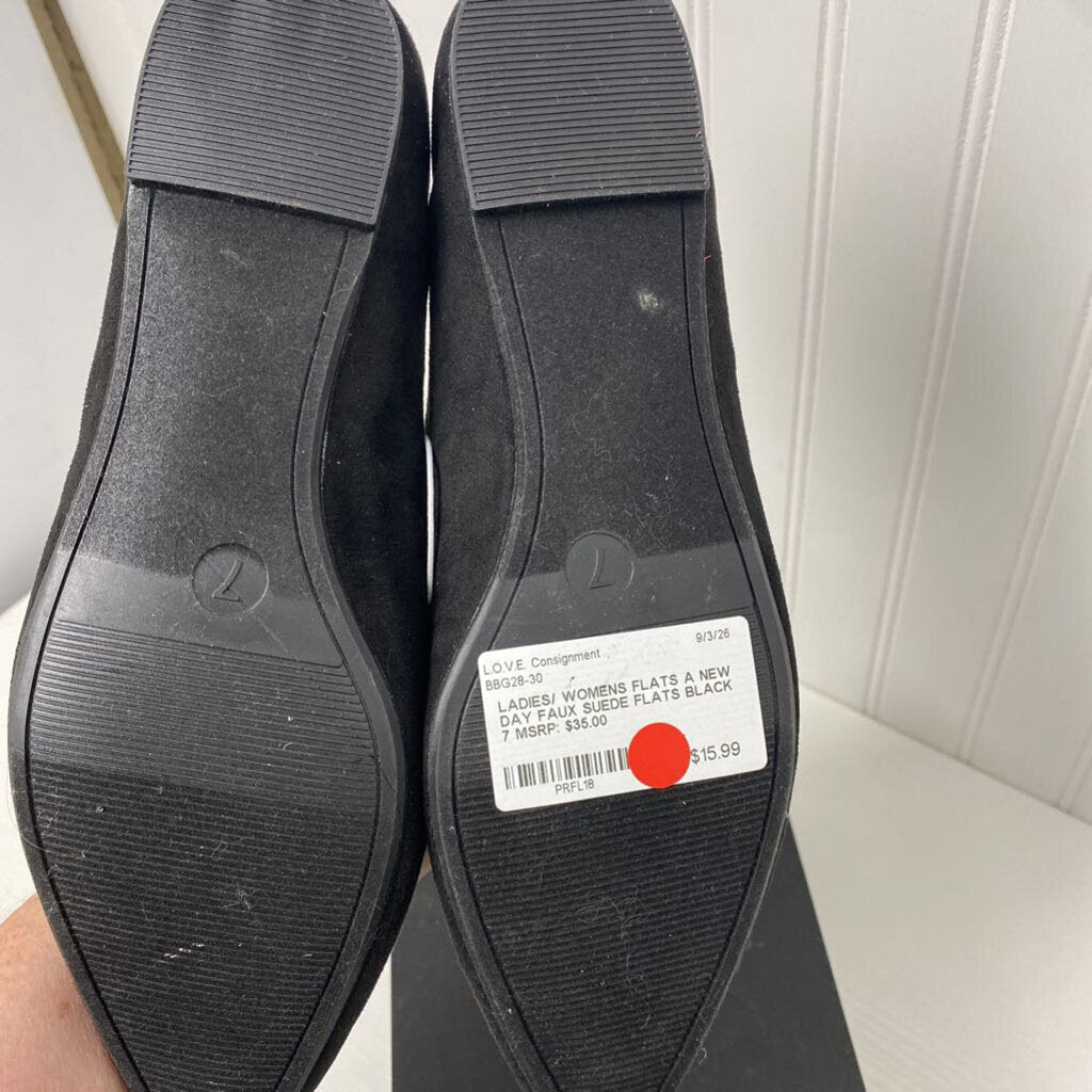 FAUX SUEDE FLATS