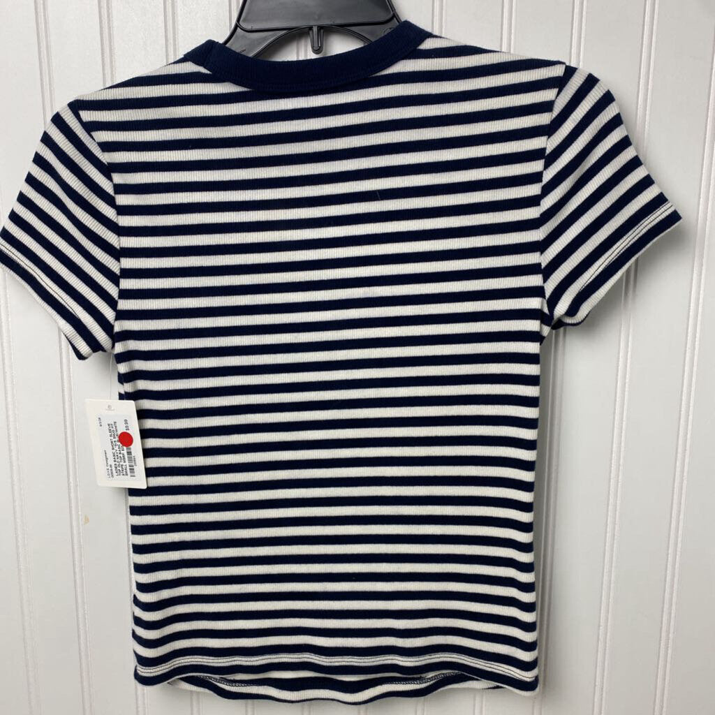 *S/S SNUG FIT STRIPE TOP BASIC
