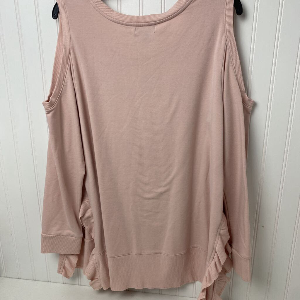 LONG SLEEVE COLD SHOULDER TOP