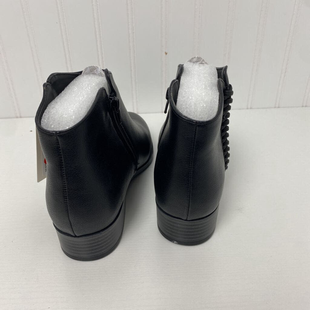 ANKLE BOOTS W/BRAIDED TRIM