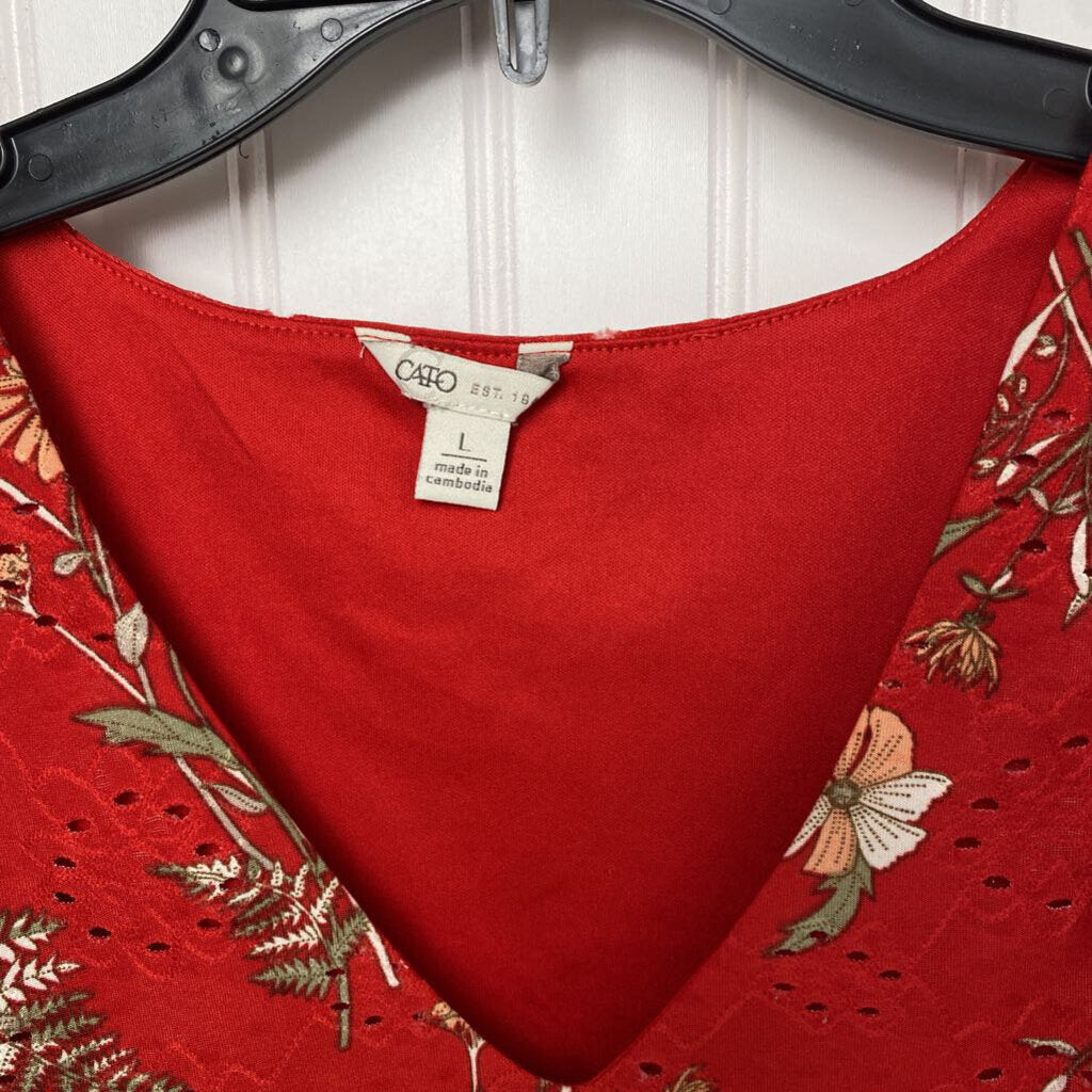 FLORAL SHORT SLEEVED