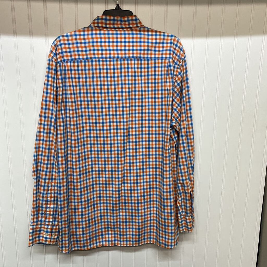 *LONG SLEEVE GINGHAM PATTERN BUTTON DOWN