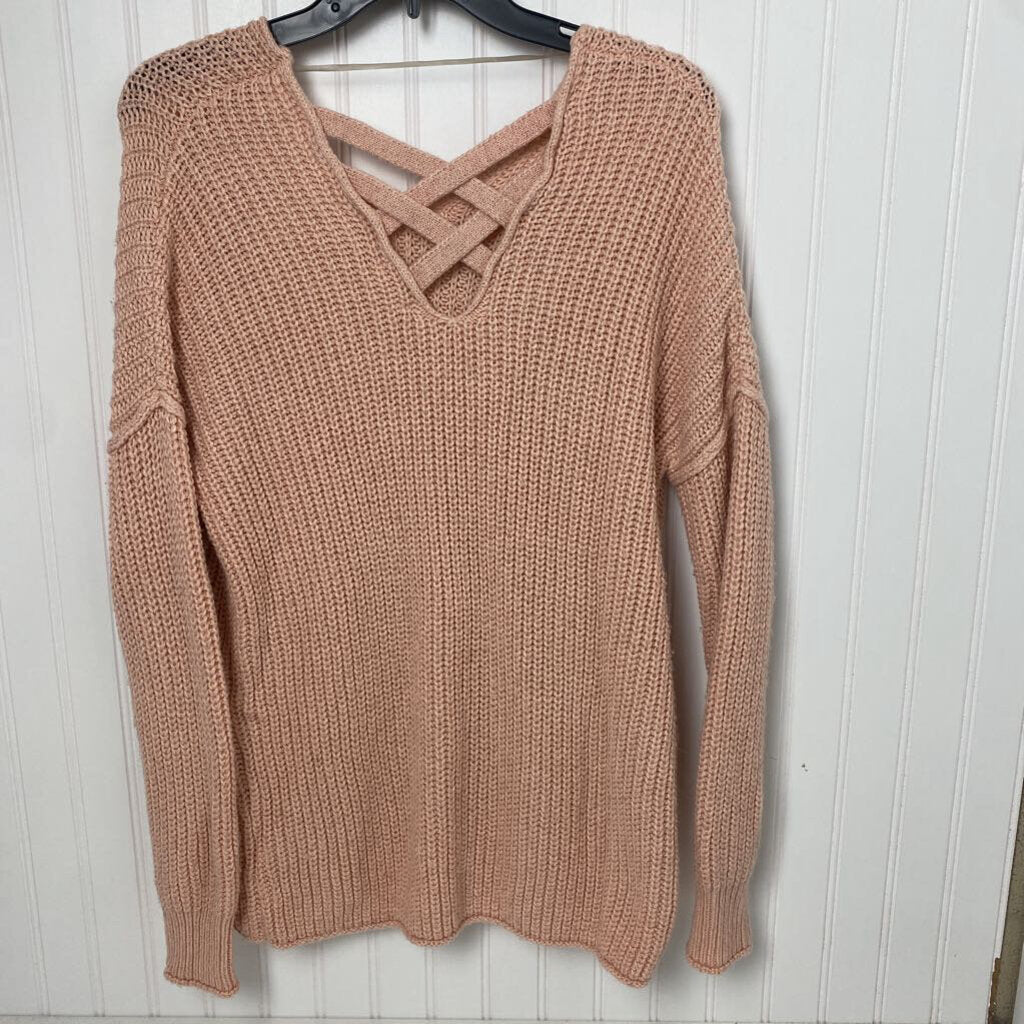 CRISS CROSS BACK SWEATER