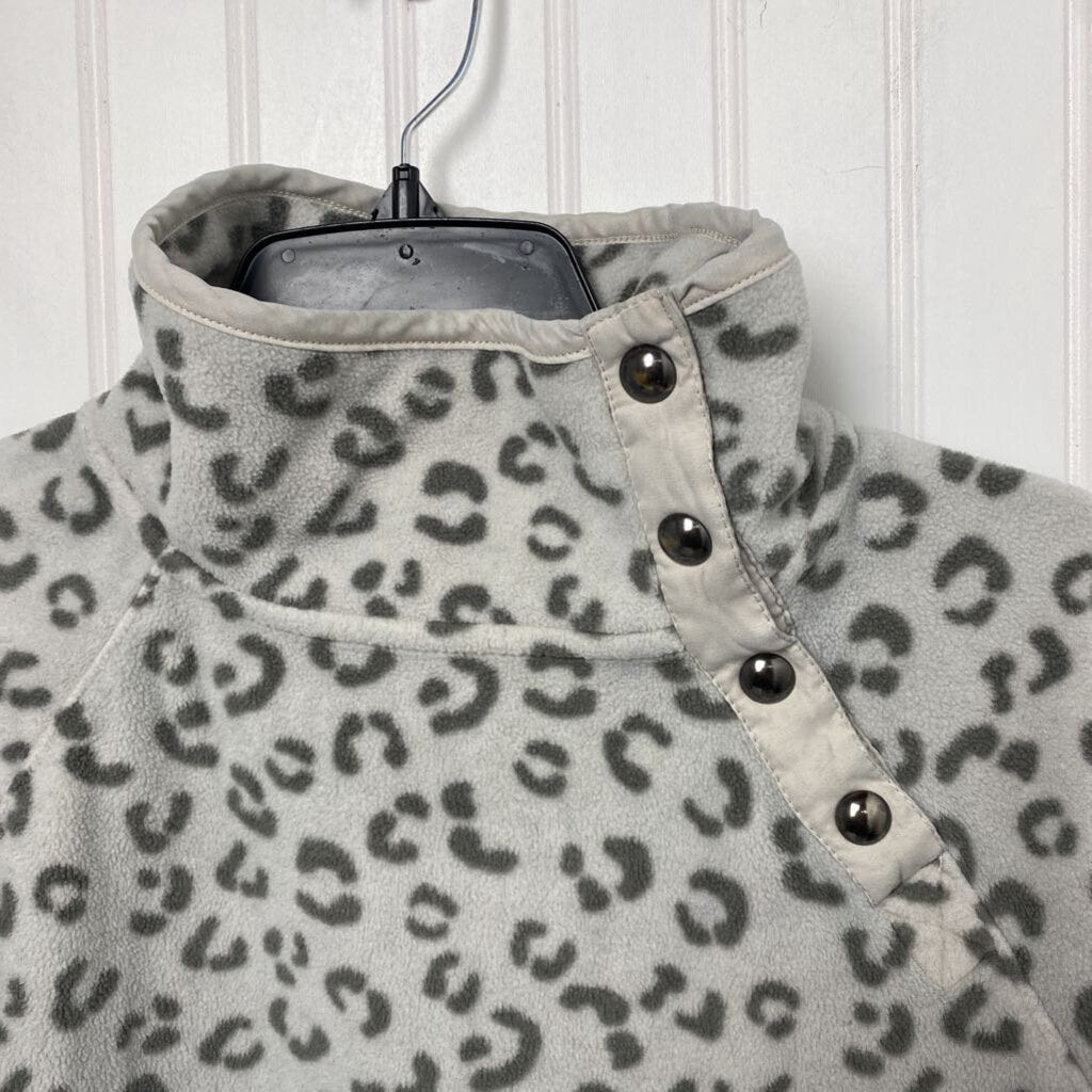 SHEETAH PRINT FLEECE PULLOVER