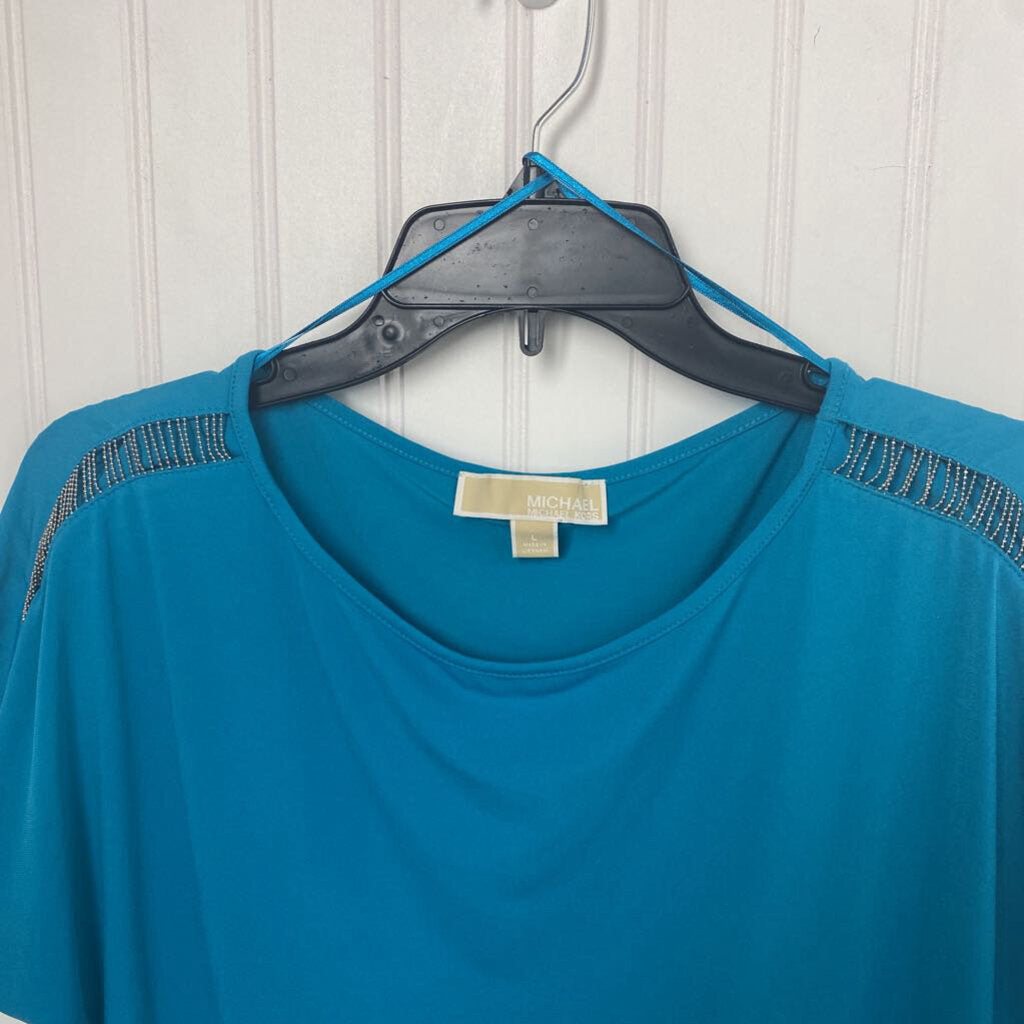 SHORT SLEEVE KNIT TOP