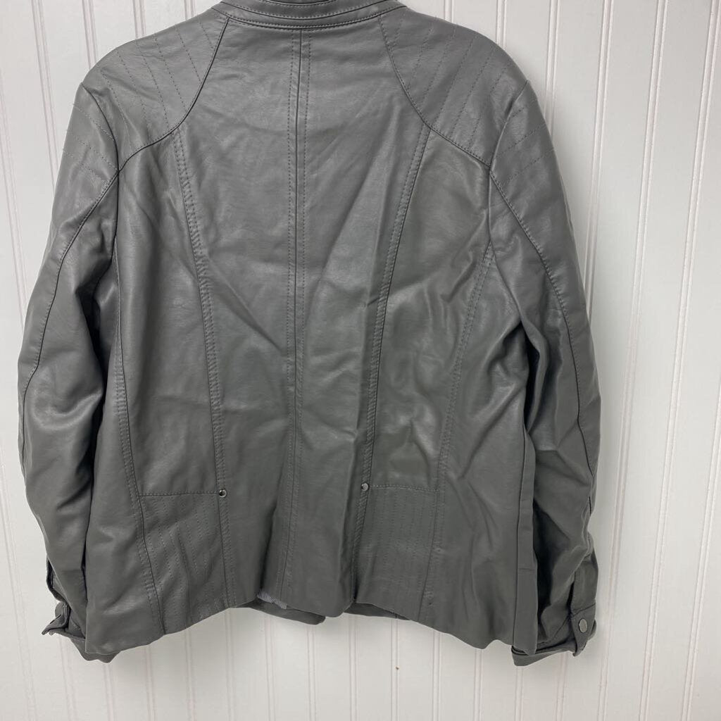 FAUX LEATHER JACKET