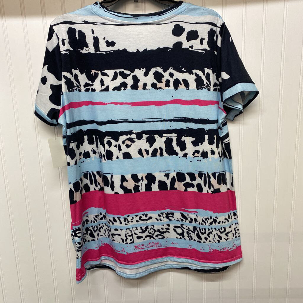 MULTI COLORED SHORT SLEEVED