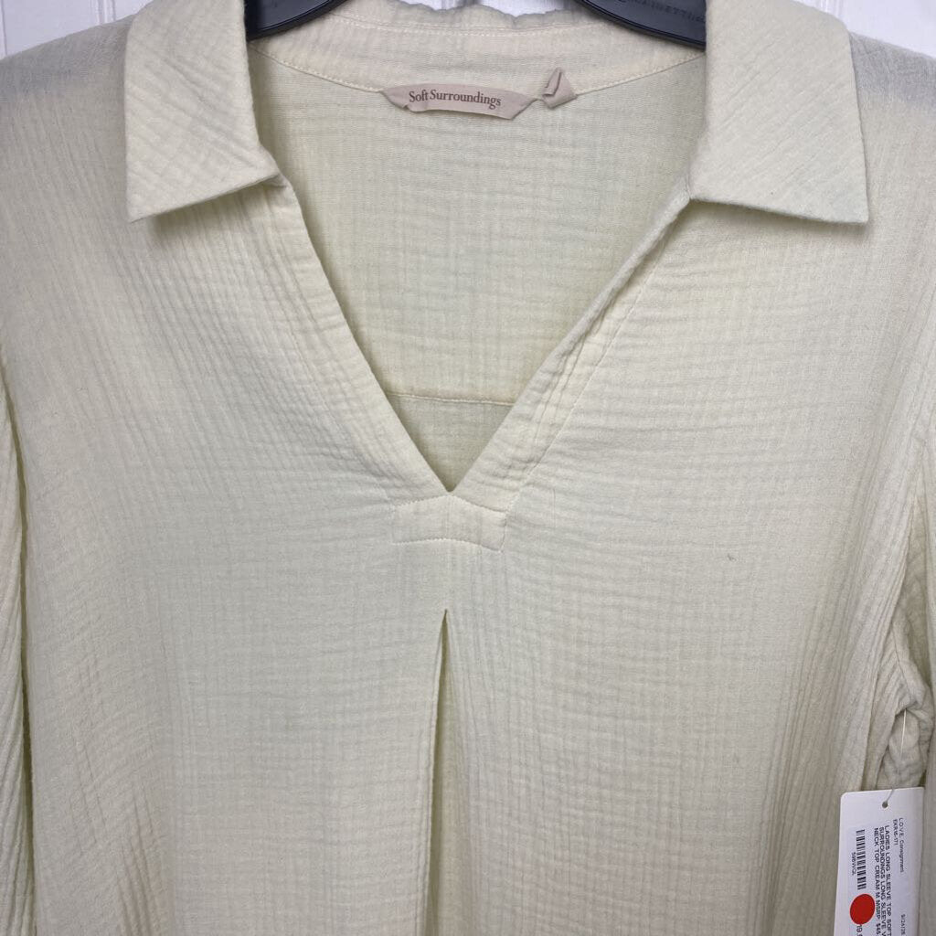 LONG SLEEVE V NECK TOP