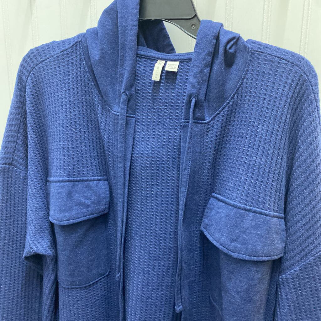 OPEN FRONT HOODED CARDIGAN