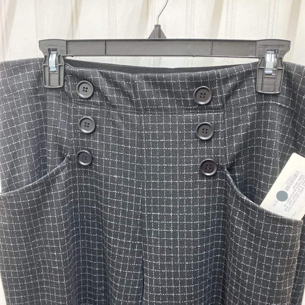 FLAT FRONT KNIT WIDE LEG PANTS