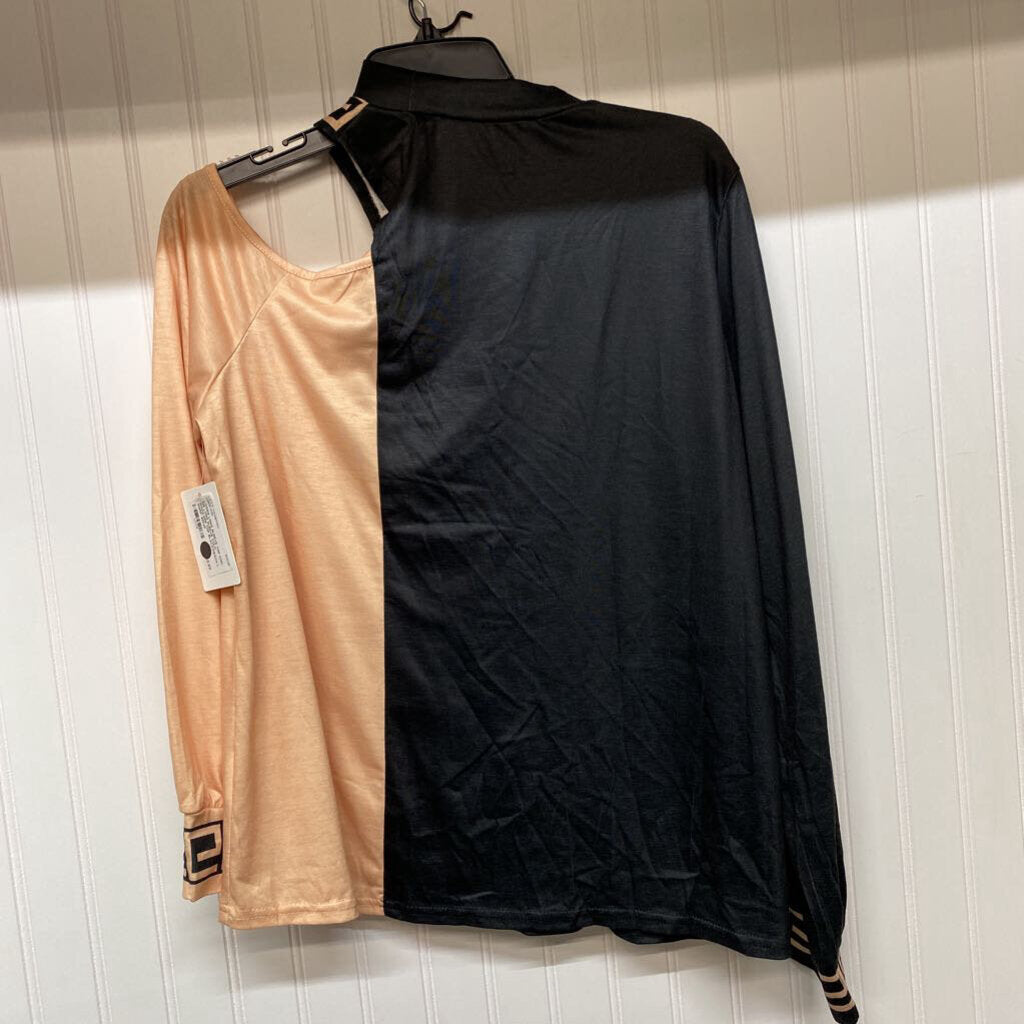 LONG SLEEVE COLD SHOULDER TOP