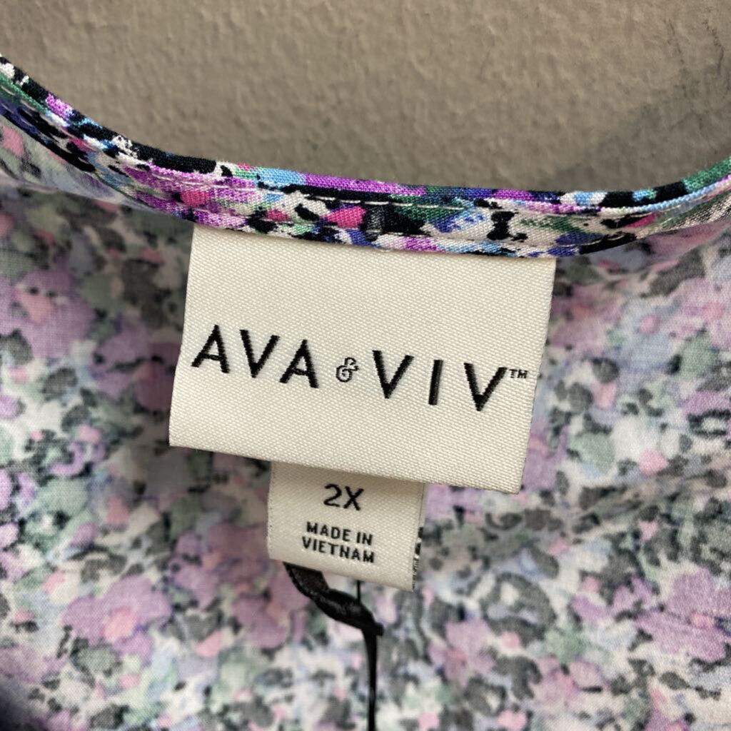 *L/S FLORAL PRINT DRESS